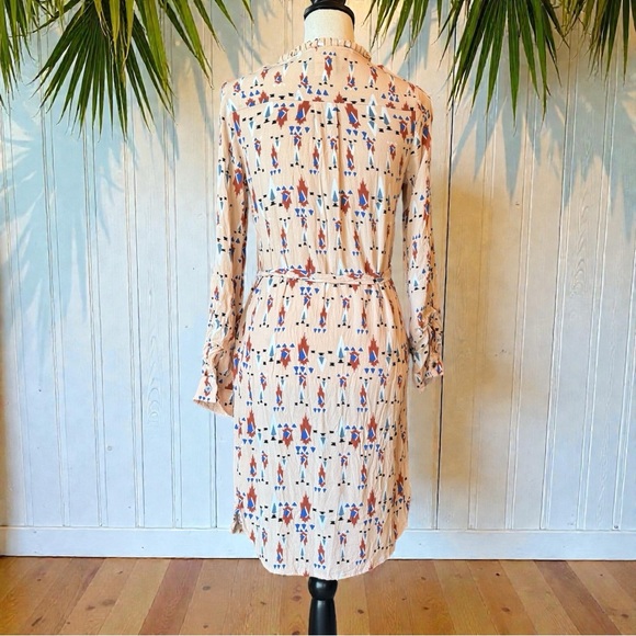DOLAN Left Coast Collection XS Anthropologie Dress Geometric Print Belted Boho - Picture 4 of 16